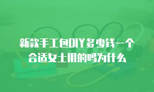 新款手工包DIY多少钱一个合适女士用的吗为什么