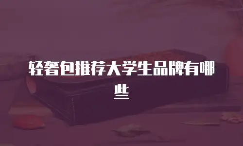 轻奢包推荐大学生品牌有哪些