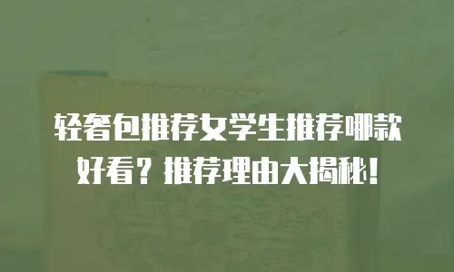 轻奢包推荐女学生推荐哪款好看？推荐理由大揭秘！