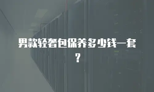 男款轻奢包保养多少钱一套？