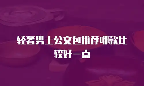 轻奢男士公文包推荐哪款比较好一点
