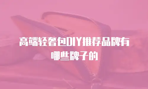 高端轻奢包DIY推荐品牌有哪些牌子的