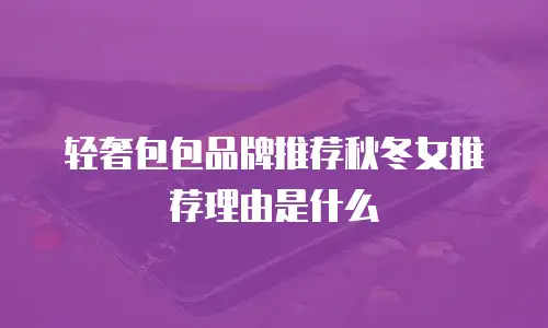轻奢包包品牌推荐秋冬女推荐理由是什么