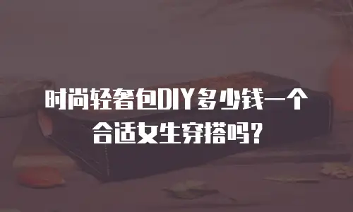 时尚轻奢包DIY多少钱一个合适女生穿搭吗？