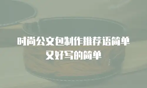 时尚公文包制作推荐语简单又好写的简单