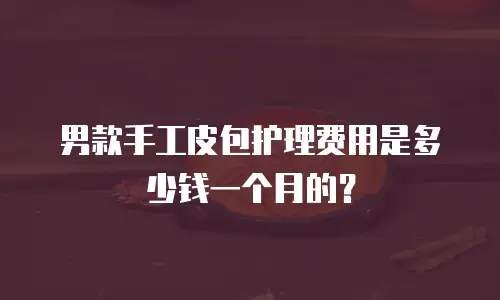男款手工皮包护理费用是多少钱一个月的？
