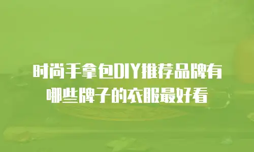 时尚手拿包DIY推荐品牌有哪些牌子的衣服最好看