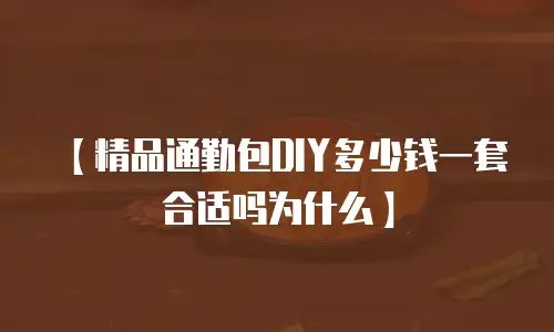 【精品通勤包DIY多少钱一套合适吗为什么】
