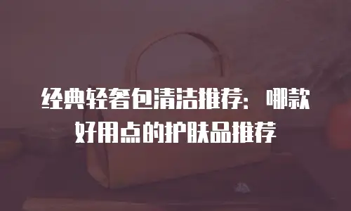 经典轻奢包清洁推荐：哪款好用点的护肤品推荐