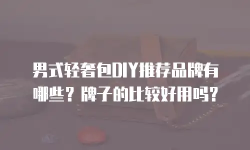 男式轻奢包DIY推荐品牌有哪些？牌子的比较好用吗？