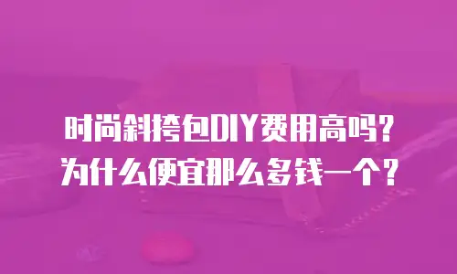 时尚斜挎包DIY费用高吗？为什么便宜那么多钱一个？