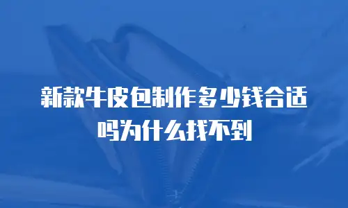 新款牛皮包制作多少钱合适吗为什么找不到