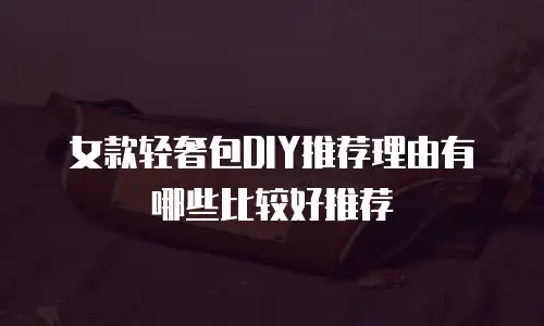 女款轻奢包DIY推荐理由有哪些比较好推荐