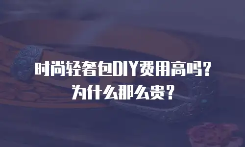 时尚轻奢包DIY费用高吗？为什么那么贵？