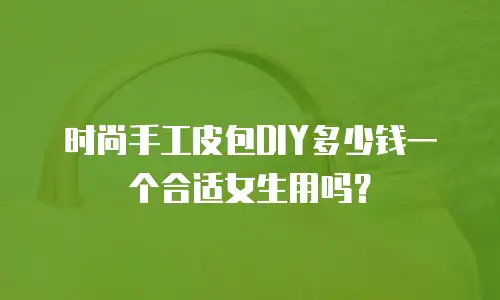 时尚手工皮包DIY多少钱一个合适女生用吗？