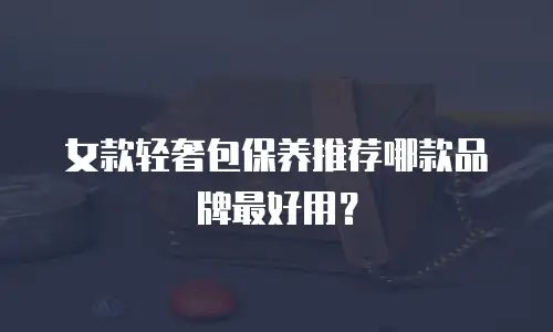 女款轻奢包保养推荐哪款品牌最好用？