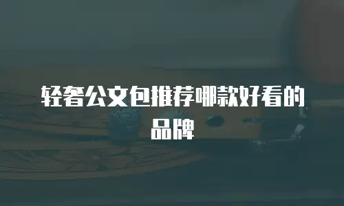 轻奢公文包推荐哪款好看的品牌