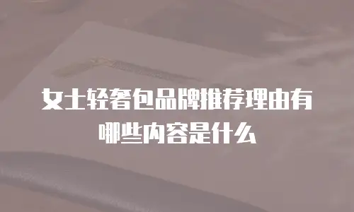 女士轻奢包品牌推荐理由有哪些内容是什么