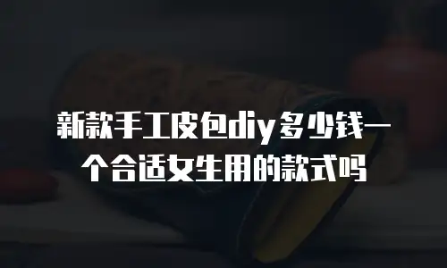 新款手工皮包diy多少钱一个合适女生用的款式吗