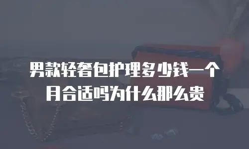 男款轻奢包护理多少钱一个月合适吗为什么那么贵