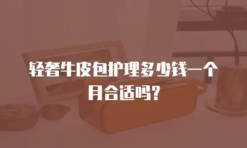 轻奢牛皮包护理多少钱一个月合适吗？
