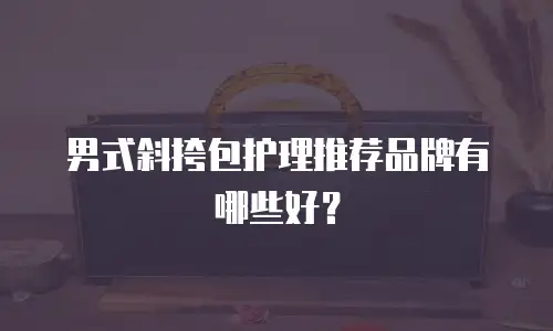 男式斜挎包护理推荐品牌有哪些好？