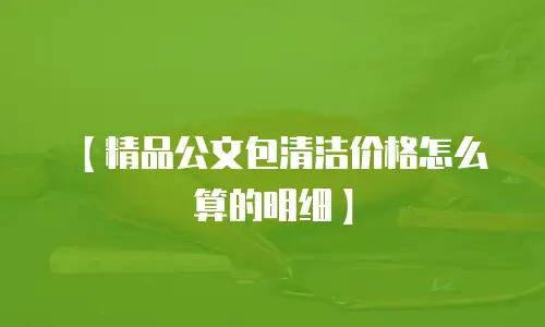 【精品公文包清洁价格怎么算的明细】