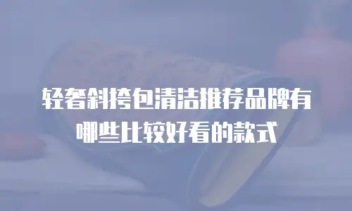 轻奢斜挎包清洁推荐品牌有哪些比较好看的款式