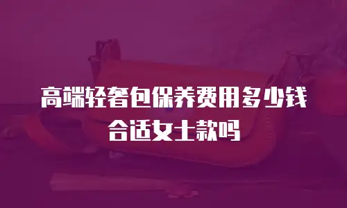 高端轻奢包保养费用多少钱合适女士款吗