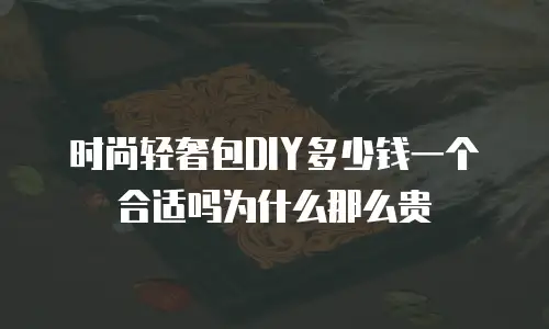 时尚轻奢包DIY多少钱一个合适吗为什么那么贵