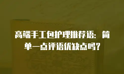 高端手工包护理推荐语：简单一点评语优缺点吗？