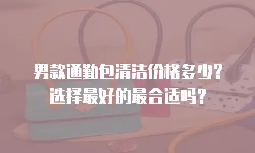 男款通勤包清洁价格多少？选择最好的最合适吗？