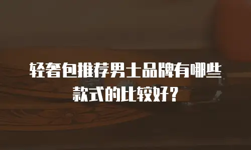 轻奢包推荐男士品牌有哪些款式的比较好？