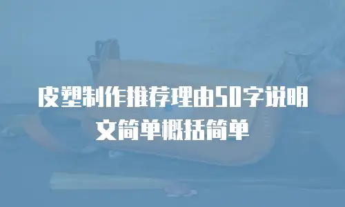 皮塑制作推荐理由50字说明文简单概括简单