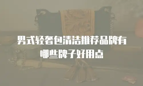 男式轻奢包清洁推荐品牌有哪些牌子好用点