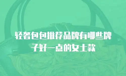 轻奢包包推荐品牌有哪些牌子好一点的女士款