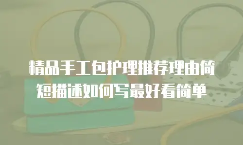 精品手工包护理推荐理由简短描述如何写最好看简单
