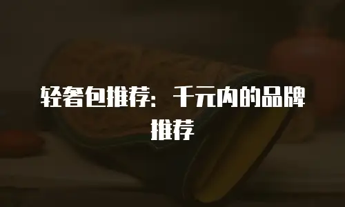 轻奢包推荐：千元内的品牌推荐