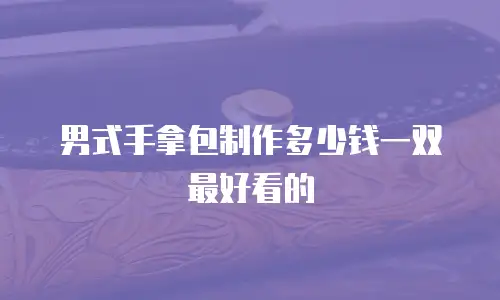 男式手拿包制作多少钱一双最好看的