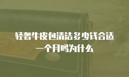 轻奢牛皮包清洁多少钱合适一个月吗为什么