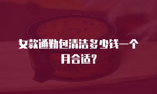 女款通勤包清洁多少钱一个月合适？