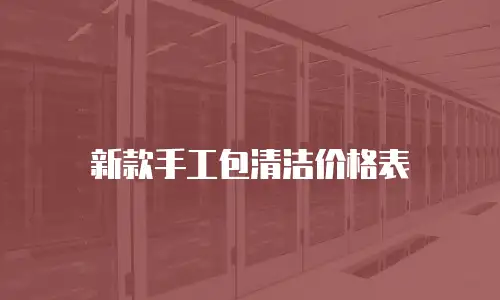 新款手工包清洁价格表