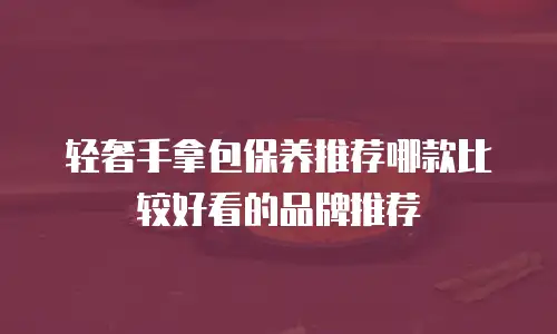 轻奢手拿包保养推荐哪款比较好看的品牌推荐
