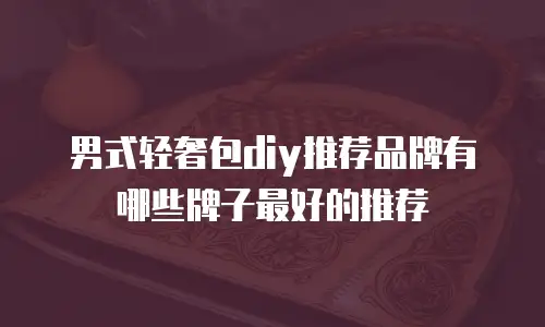 男式轻奢包diy推荐品牌有哪些牌子最好的推荐