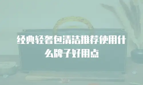 经典轻奢包清洁推荐使用什么牌子好用点