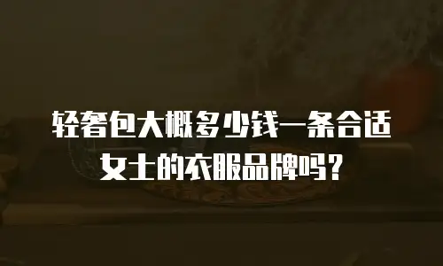 轻奢包大概多少钱一条合适女士的衣服品牌吗？