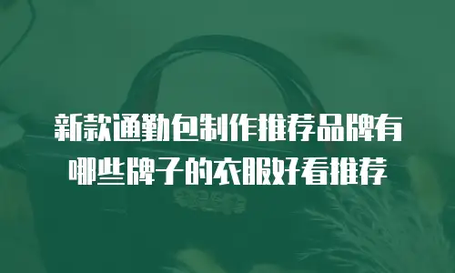 新款通勤包制作推荐品牌有哪些牌子的衣服好看推荐