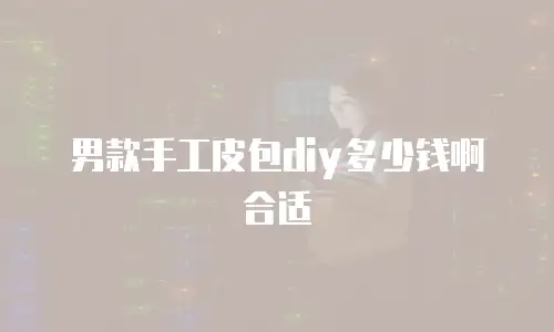 男款手工皮包diy多少钱啊合适