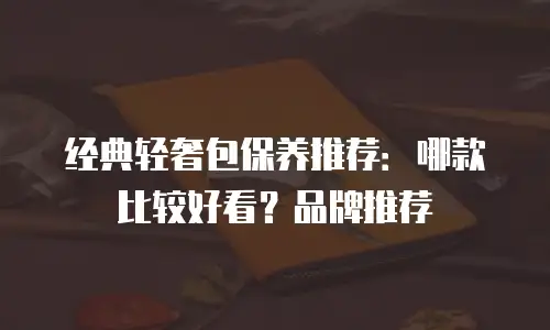 经典轻奢包保养推荐：哪款比较好看？品牌推荐