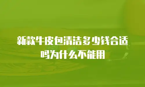 新款牛皮包清洁多少钱合适吗为什么不能用